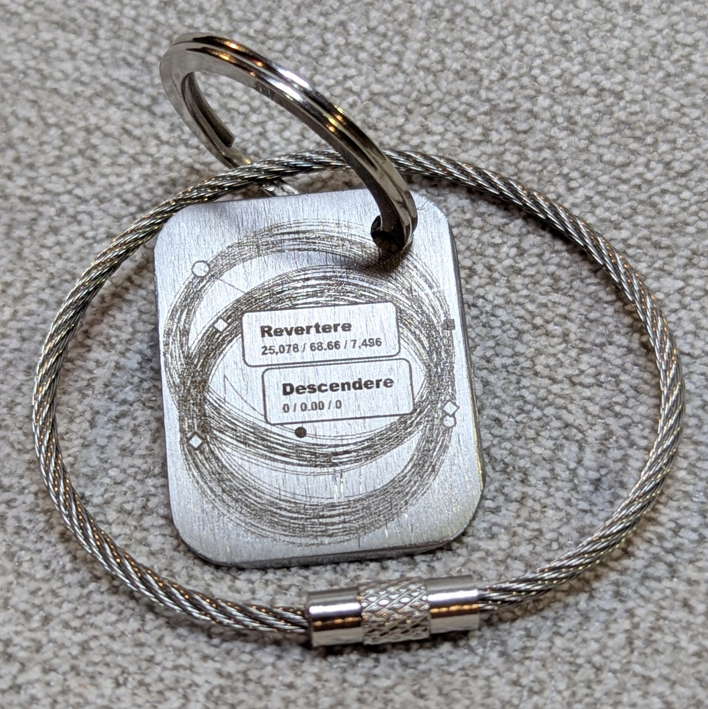 Engraved Life-Signature Key Chain